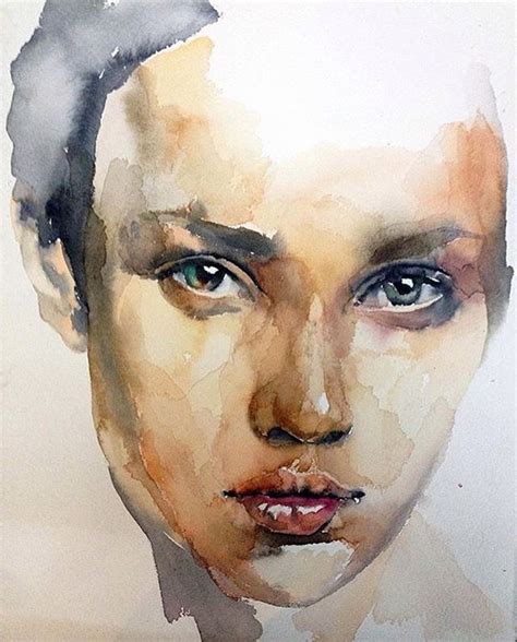 Andreisharovart Watercolor Portrait Painting Portrait Art