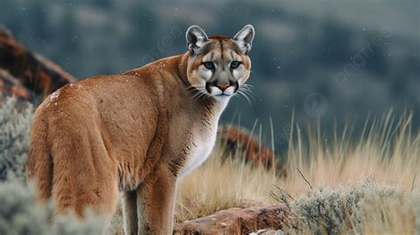 Cougar Wallpaper On The Desktop Background A Picture Of A Mountain