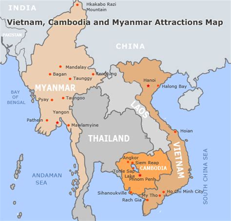Vietnam And Cambodia Map
