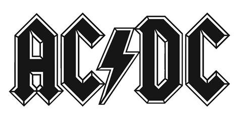 Acdc Logo Classic Hard Rock Band Outline Photograph By Music N Film Prints