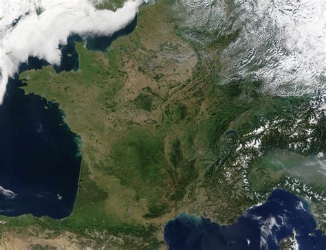 Frankreich Satelliten Karte