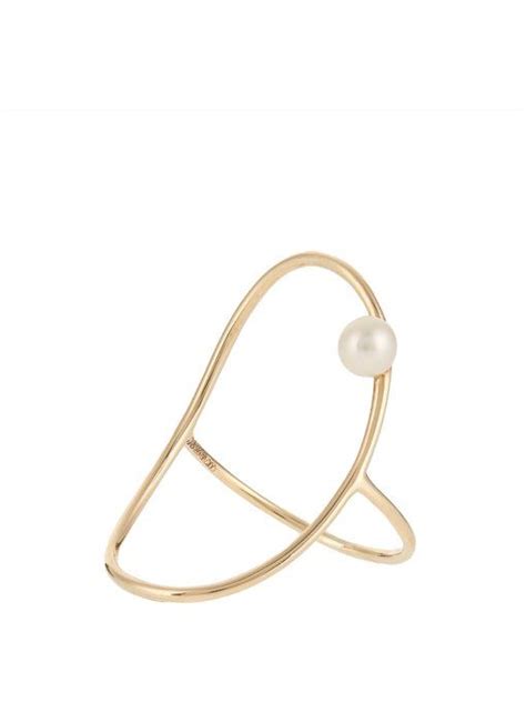 Anissa Kermiche Pearl Yellow Gold Ring Yellow Gold Rings Gold