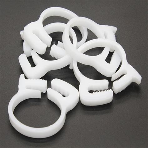 50PCS LOT White Plastic Tube Clips Nylon Pipe Hose Clamps For Pipe OD8