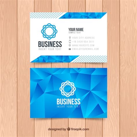 Free Vector Polygonal Business Card