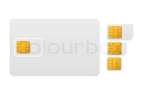 Vector Mobile Cellular Phone Sim Card Stock Vector Colourbox