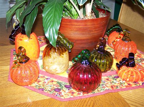 Blown Glass Pumpkins I Made At Tacoma Glassblowing Studio