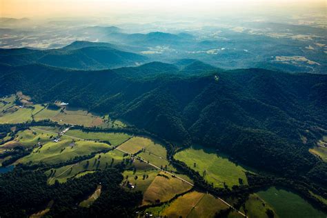 From The Air Virginias Piedmont Transitions From Mountains To