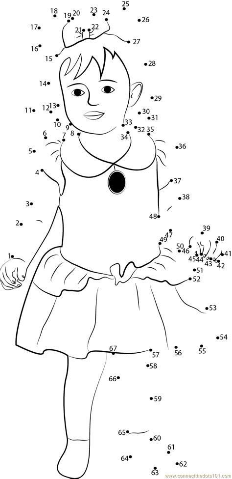 Cute Children Dot To Dot Printable Worksheet Connect The Dots