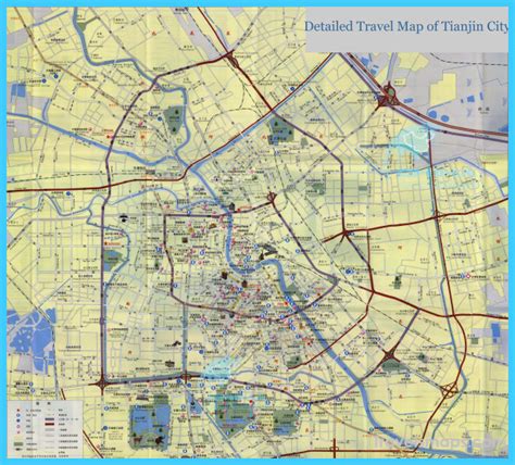 Map Of Tianjin Travelsmapscom