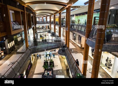 Interior Of Burjuman Shopping Mall In Dubai United Arab Emirates Stock