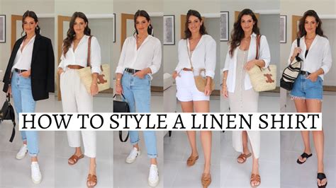 How To Style A White Linen Shirt 5 Ways To Wear Youtube