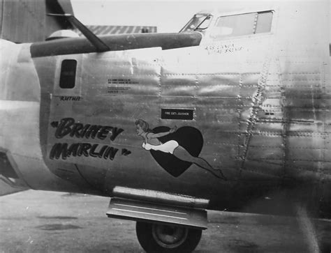 B 24 Liberator Bomber 458th Bomb Group Nose Art Briney Marlin World