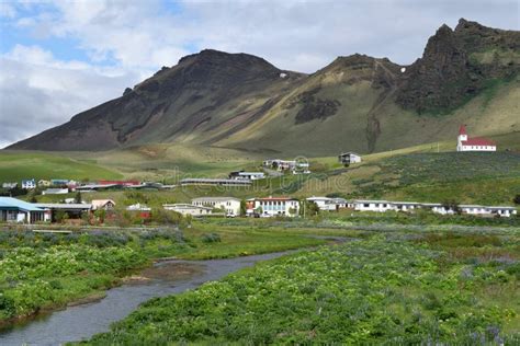 Village Of Vik Iceland Stock Image Image Of Hills Horizontal 72782567