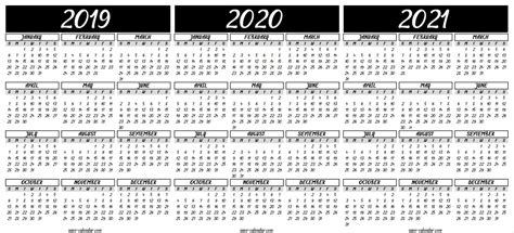 Calendars are available in pdf and microsoft word formats. 2019 2020 2021 Calendar Printable Template | Fr...
