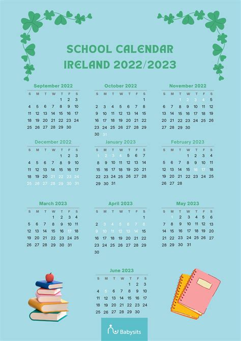 School Term Dates And Holidays Ireland 20222023 Printable Calendars