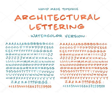 Fonte Architectural Lettering — Vetor De Stock © Tortugastudio 114968982