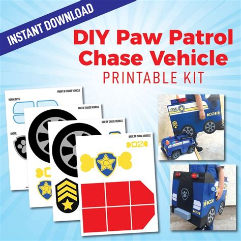 The Diy Paw Patrol Chase Vehicle Printable Kit