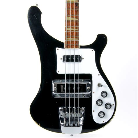 1978 Rickenbacker 4001 Jetglo Black Electric Bass Guitar Vintage 1970