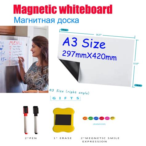 Magnetic Whiteboard Fridge A3 Whiteboard Fridge Magnet Magnet A3