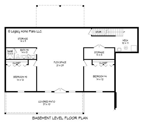 Southern Style House Plan 4 Beds 3 Baths 3312 Sqft Plan 932 852