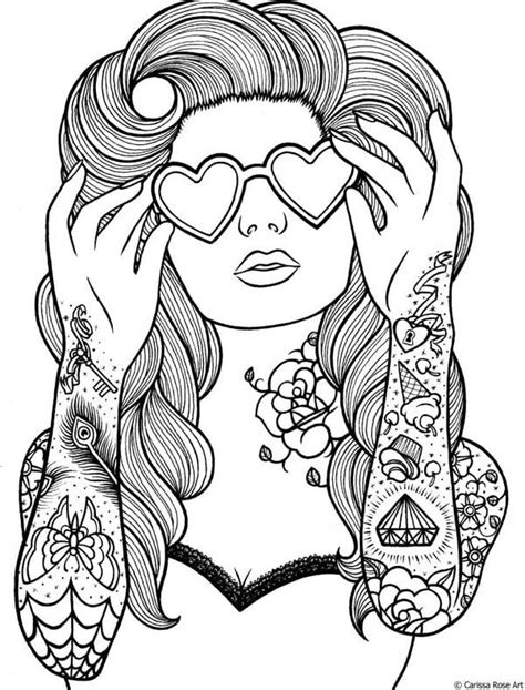 Printable Tattoo Coloring Pages For Adults