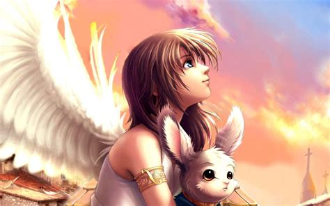 Cute Anime Girl Angel Wallpapers Top Free Cute Anime Girl Angel Backgrounds Wallpaperaccess