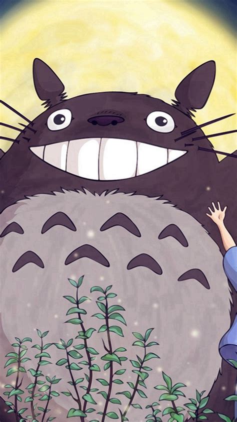Totoro Forest Anime Cute Illustration Art Blue Iphone Wallpapers Free