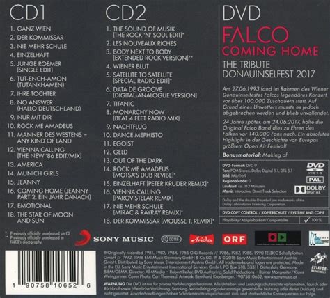 Falco 60 Deluxe Edition 2 Cds Dvd Von Falco Cedech
