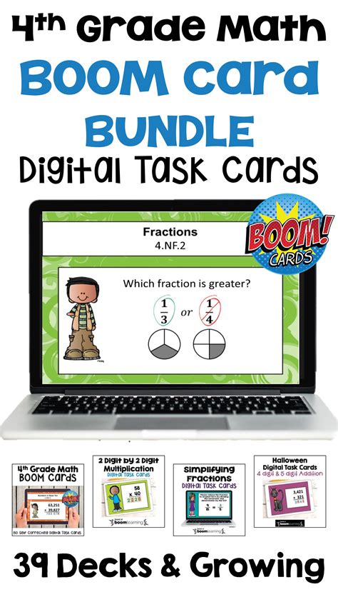 These 4th Grade Math Digital Task Cards Task Cards On The Boom Learning