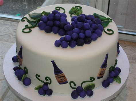 Grape And Wine Themed This Was A Fun Cake To Do And My First Time