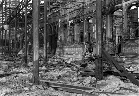 Crystal Palace Sydenham London In Ruins Following The Devastating