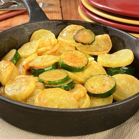 Skillet Zucchini And Yellow Squash The Social Weed