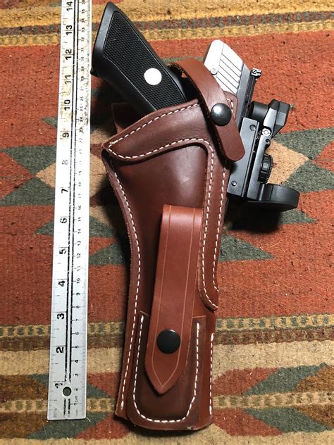 Tanned Leather Field Holster W Spare Pouch Fits Ruger Mark Mk Etsy
