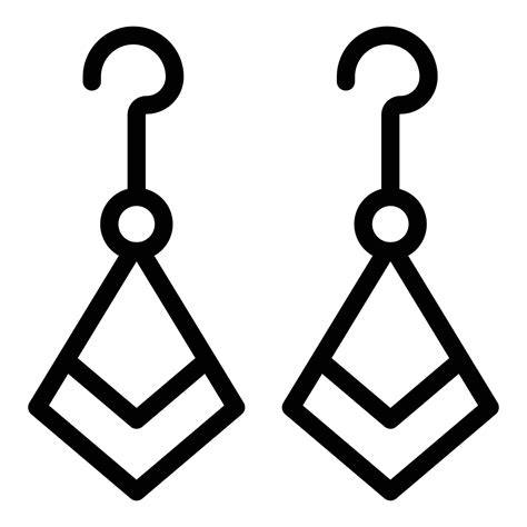 Pair Of Earrings Icon Outline Style Vector Art At Vecteezy