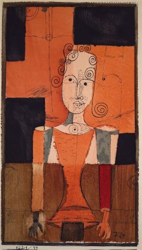 Paul Klee Small Portrait With Four Black Rectangles 1921 Paul Klee