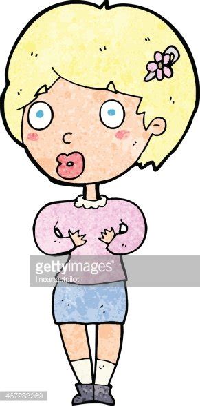 Cartoon Surprised Woman Stock Clipart Royalty Free Freeimages