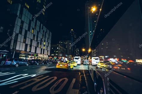 Nightlife On The Streets Of Manhattan Stock Editorial Photo