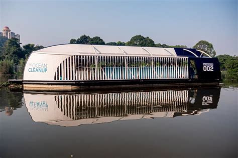 The Ocean Cleanup Unveils Floating Interceptor That Catches Plastic In