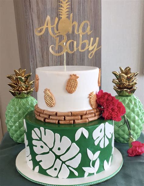 Luau Cake Hawaiian Cake Baby Shower Cake Aloha Baby Luau Cakes