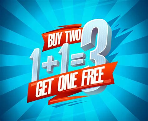 Buy Two Get One Free Sale Banner Design Stock Vector Illustration Of