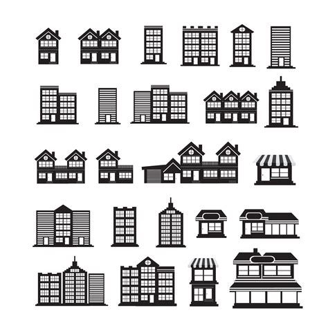 Real Estate Icons Set 630533 Vector Art At Vecteezy