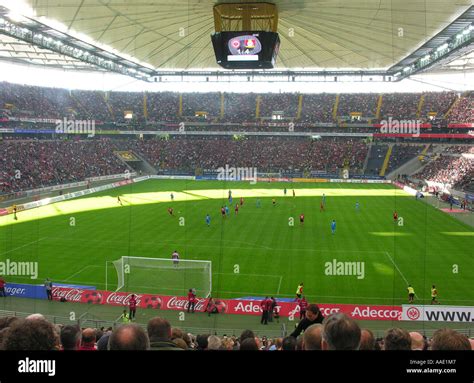 frankfurt am main the new commerzbank arena inside with the closed roof the 1 bundesliga match