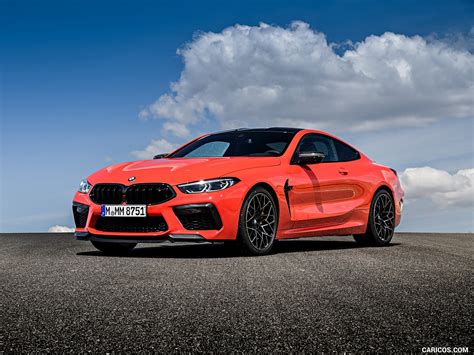 2020 Bmw M8 Competition Coupe Color Fire Red Front Three Quarter