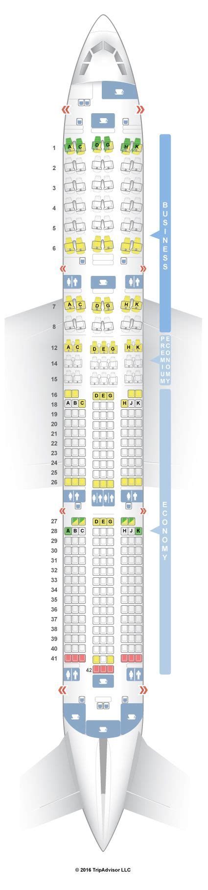 Airbus A350 900 Air France Seat Map