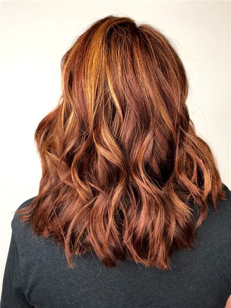 Rich Red Hair Color With Copper Highlights By Styledbyalli ️ Deep