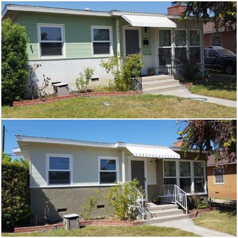 New Exterior Paint On Ranch Style House Before And After