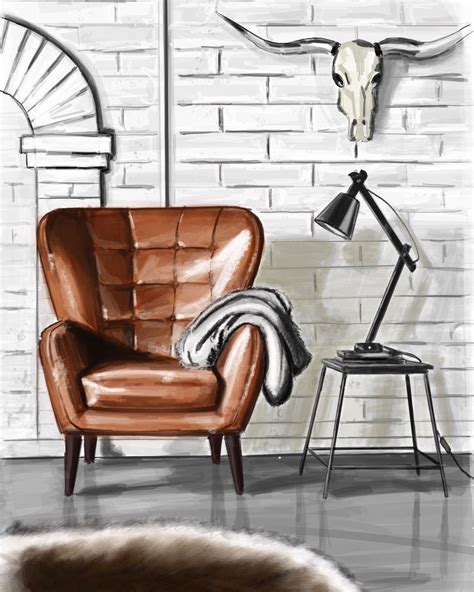 Chairsketch Chairdrawing Interior Design Renderings Interior