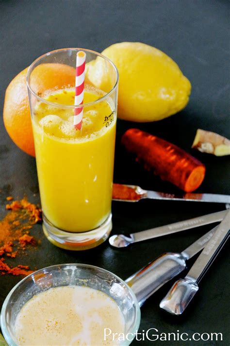 Citrus Turmeric Smoothie Practiganic Vegetarian Recipes And Organic