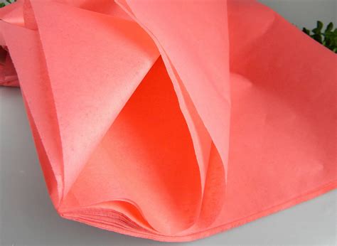 Coral Tissue Paper Sheets Coral Wedding T Wrap Coral
