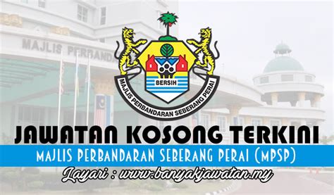 Jawatan kosong universiti malaysia pahang ump tawaran adalah dipelawa daripada warganegara malaysia yang berkelayakan untuk memohon bagi men. Jawatan Kosong di Majlis Perbandaran Seberang Perai (MPSP ...